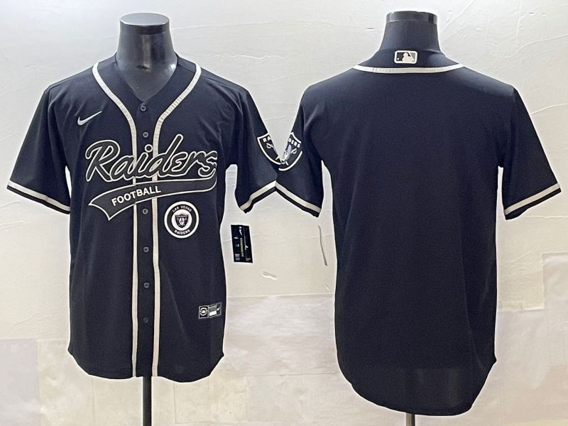 Men 2025 Oakland Raiders Blank Black Joint Name Nike Limited NFL Jersey style 35